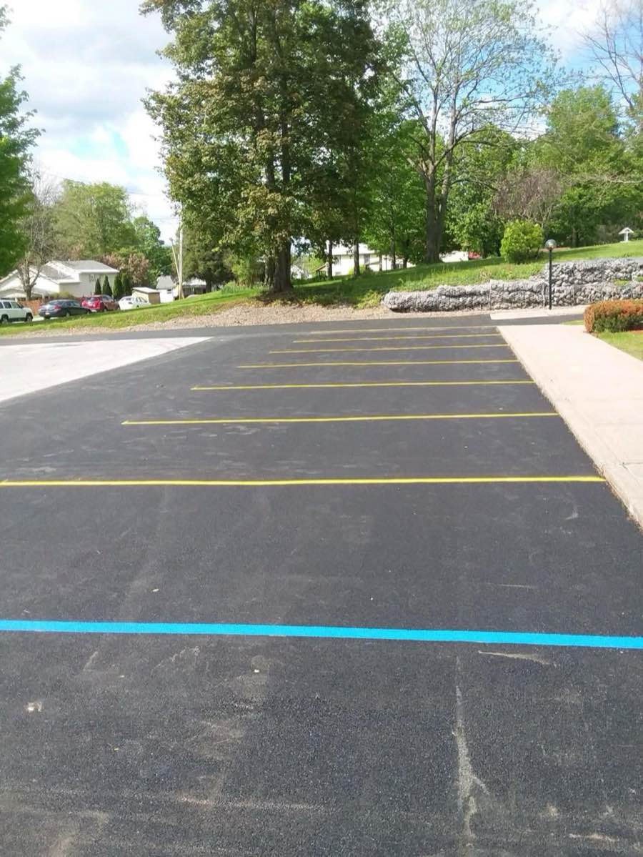 New parking lines at Hillside Apartments in German Flatts